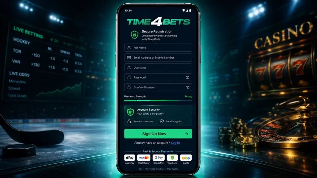 time4bets register